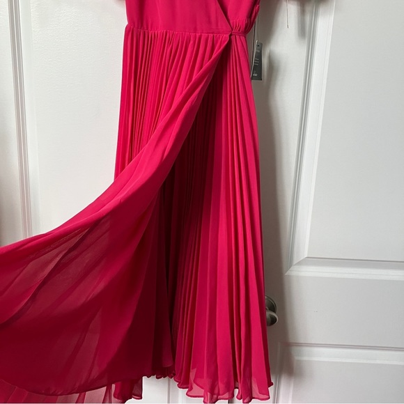 Elegant Pink Wrap Dress - Picture 10 of 10